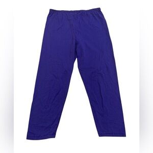 Vintage Bright Purple 50/50 Cotton Poly Knit Elastic Waist Lounge Pants S/P